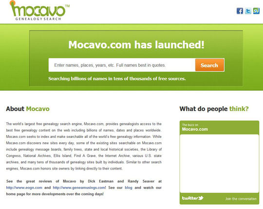 Mocavo website